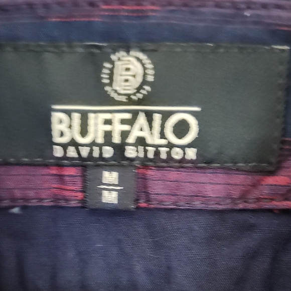 Buffalo David Bitton Blue and Purple Casual Button Down Shirt - Picture 2 of 11
